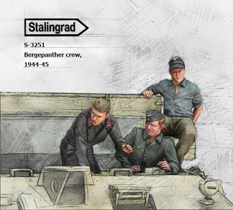 German Bergepanther Crew WWII