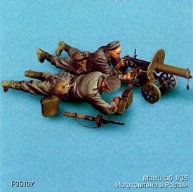 Russische Marineinfanteristen mit Maxim-MG 1941-45
