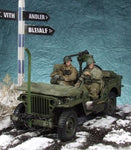 US Army Jeep driver with passanger (Officer)