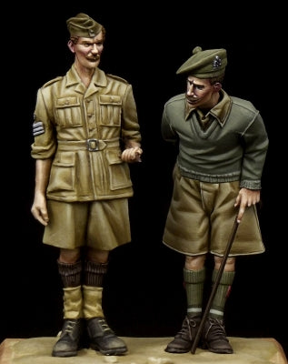 Britischer Feldwebel & Schottischer Highländer West-Afrika WWII