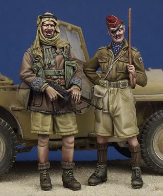 LRDG Trooper & British Hussar Officer WWII
