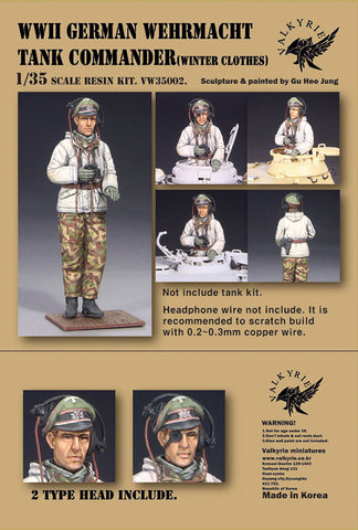 Deutscher Panzerkommandant in Winterbekleidung WWII