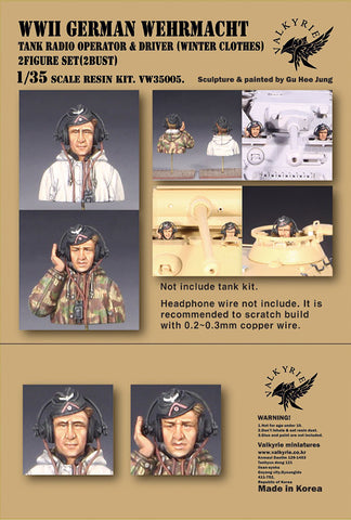 Deutscher Panzerkraftfahrer & Funker in Winterbekleidung WWII
